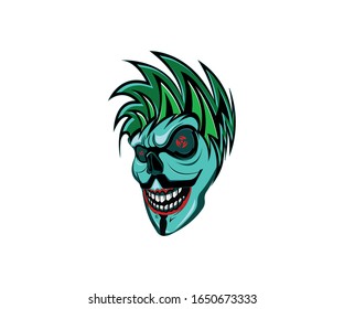 vendetta joker skull designs on white background and especially for skull lovers.