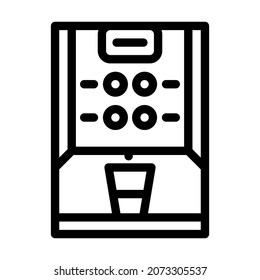 vending coffee machine line icon vector. vending coffee machine sign. isolated contour symbol black illustration