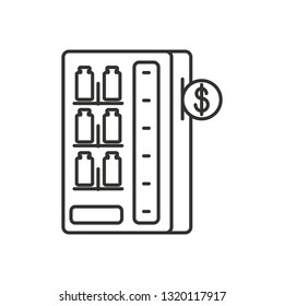 vending machine of bottled drinks isolated icon
