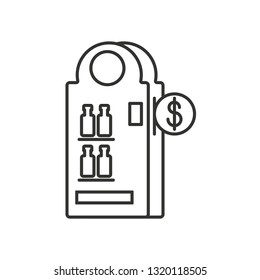 vending machine of bottled drinks isolated icon