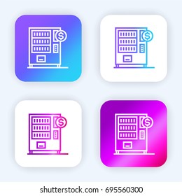 Vending machine bright purple and blue gradient app icon