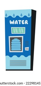 Vending machine for buying water flat icon Automated service