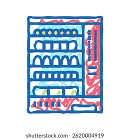vending machine candy doodle icon sketch vector. vending machine candy sign. isolated symbol illustration