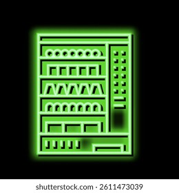 vending machine candy neon light sign vector. vending machine candy illustration