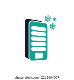 Verpackungsflasche für Maschinengetränke, Vektorgrafik-Logo-Design