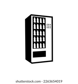 Vending machine drink bottle display vector logo design