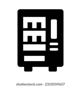 gráfico vectorial de ilustración de icono de glifo de máquina expendedora