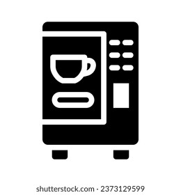 vending machine glyph icon illustration vector graphic. Simple element illustration vector graphic, suitable for app, websites, and presentations isolated on white background