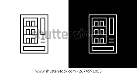 Vending machine icon. Editable stroke line icons