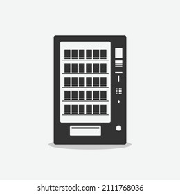 Vending machine icon flat design vector illustration on white background.