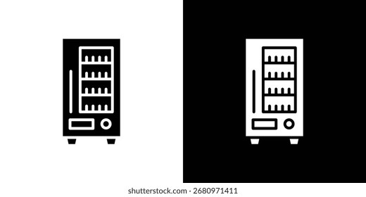 Automatensymbol im flachen Stil, gefülltes schwarzes Symbol
