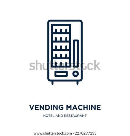 vending machine icon from hotel and restaurant collection. Thin linear vending machine, vending, machine outline icon isolated on white background. Line vector vending machine sign, symbol for web and