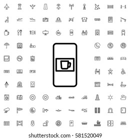 vending machine icon illustration isolated vector sign symbol. Airport icons set.