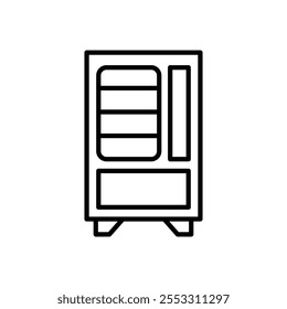 Icono de la máquina expendedora aislado en el fondo blanco