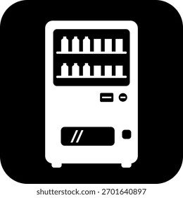 O ícone da máquina de venda automática isolado no fundo branco