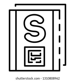 Vending machine icon. Outline vending machine vector icon for web design isolated on white background