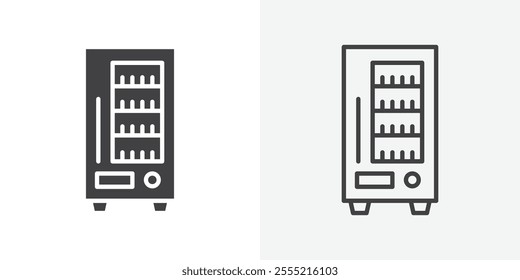 Vending machine icon. outlined vector style.