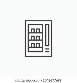 Symbol des Verkaufsautomaten in schwarzer Farbe