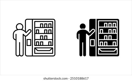 Vending machine icon set. vector illustration on white background