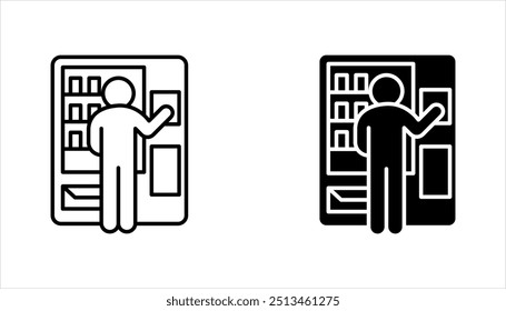 Vending machine icon set. vector illustration on white background