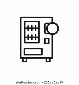 Vector de signo de icono de máquina expendedora
