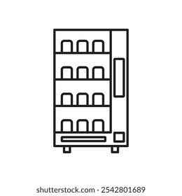 Vending machine icon simple black line style.