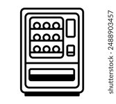 Vending machine icon. Vending machine with snacks and drinks. Vector illustration