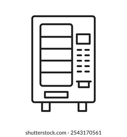 Vending machine icon. thin stroke and solid.