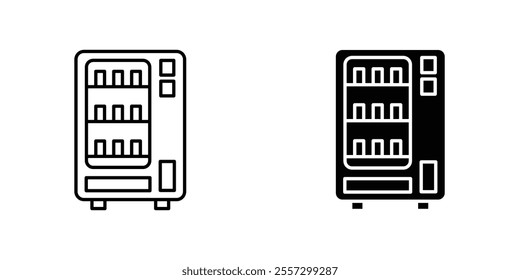 Vending machine Icon vector. liner and flat style icons set.