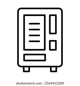 Vending machine icon Vector logo outline