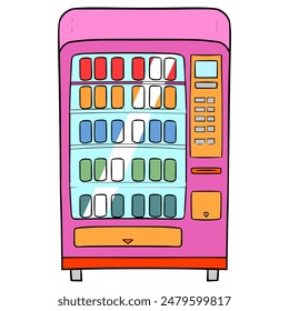 vending machine illustration hand drawn isolated vector