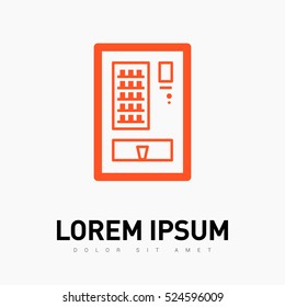 vending machine isolated minimal icon. vending machine graph line vector icon for websites and mobile minimalistic flat design. 