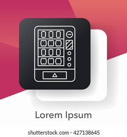 vending machine line icon