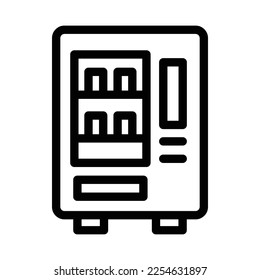 gráfico vectorial de ilustración de icono de línea de máquina expendedora