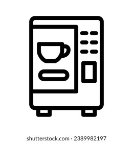 vending machine line icon illustration vector graphic. Simple element illustration vector graphic, suitable for app, websites, and presentations isolated on white background