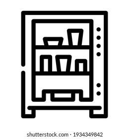 vending machine line icon vector. vending machine sign. isolated contour symbol black illustration