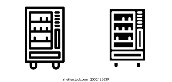 Vending machine liner icon vector set.