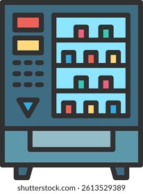 Vending Machine Outline Filled Style Icon