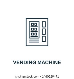 Vending Machine outline icon. Thin style design from city elements icons collection. Pixel perfect symbol of vending machine icon. Web design, apps, software, print usage.