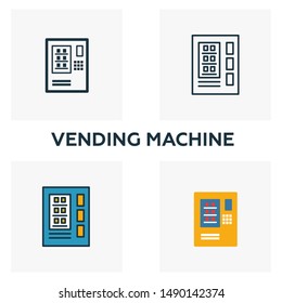 Vending Machine outline icon. Thin style design from city elements icons collection. Pixel perfect symbol of vending machine icon. Web design, apps, software, print usage.
