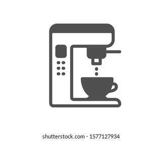 Vending machine sign. Coffee maker icon. Make tea symbol. Classic flat style. Simple coffee maker icon. Vector