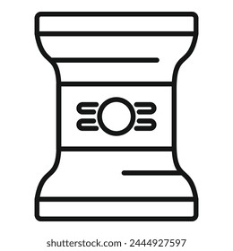 Vending machine snack icon outline vector. Food package. Lunch product