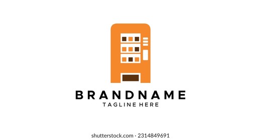 a vending machine themed graphic, on a white background. base vector graphics.