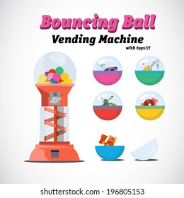 vending machine toys - vector illustration