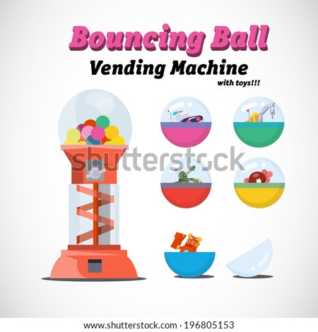 vending machine toys - vector illustration