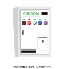Vending machine vector. Vending machine condom. condom. free space for text. wallpaper. background.
