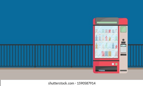 Vending machine vector. free space for  text. wallpaper. background