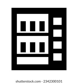 Icono De Glifo Vector De Máquina Vendedora Para Uso Personal Y Comercial.
