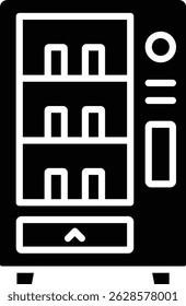 Icono del Vector de la máquina expendedora. Se puede utilizar para aplicaciones de impresión, móviles y de Web.