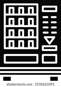 Vending Machine Vector Illustration Detailed Icon